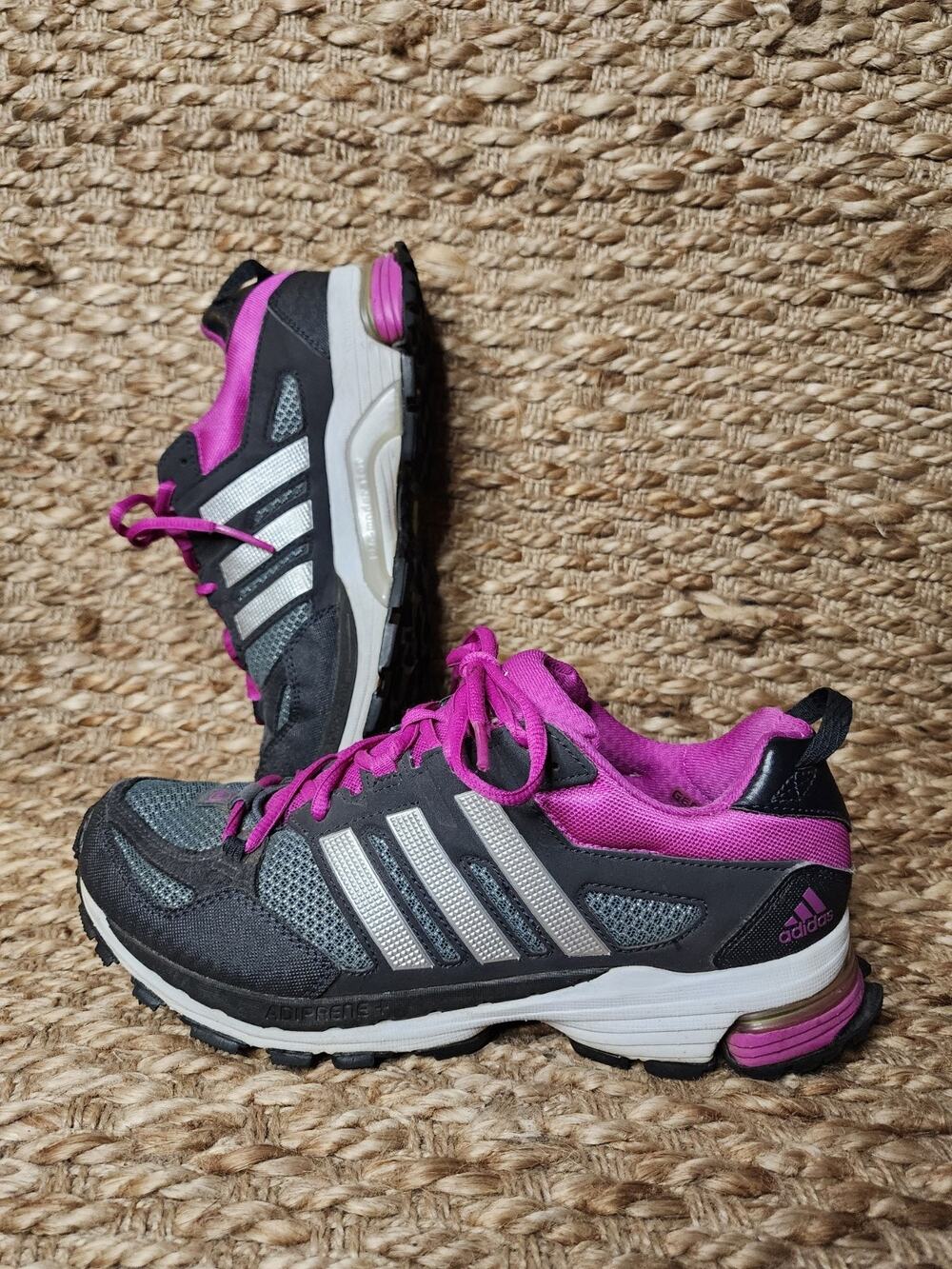 Adidas Supernova Riot Athletic Trail Running Shoes Womens 8.5 Black Purple
